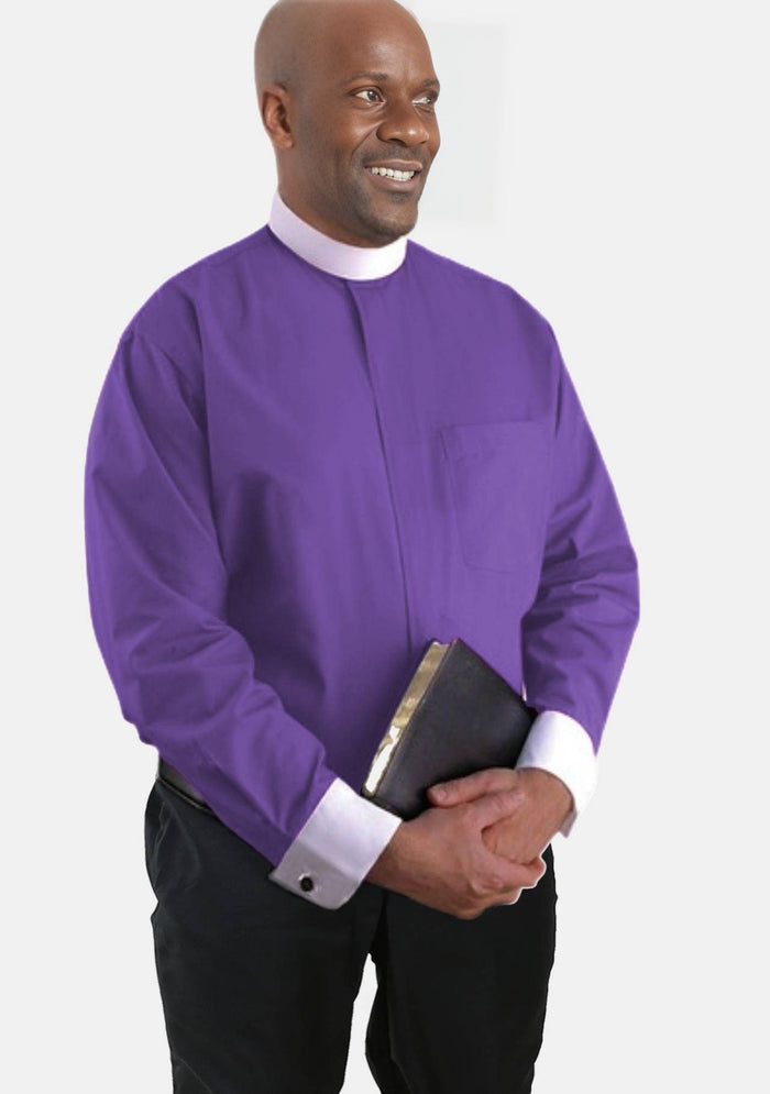 Bishop Roman Purple Full Collar eClergy's Shirt