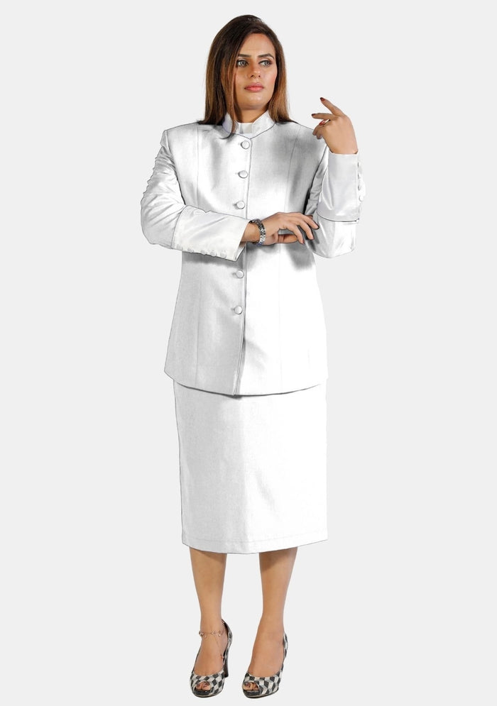 eClergy's Clerical Skirt Suit White