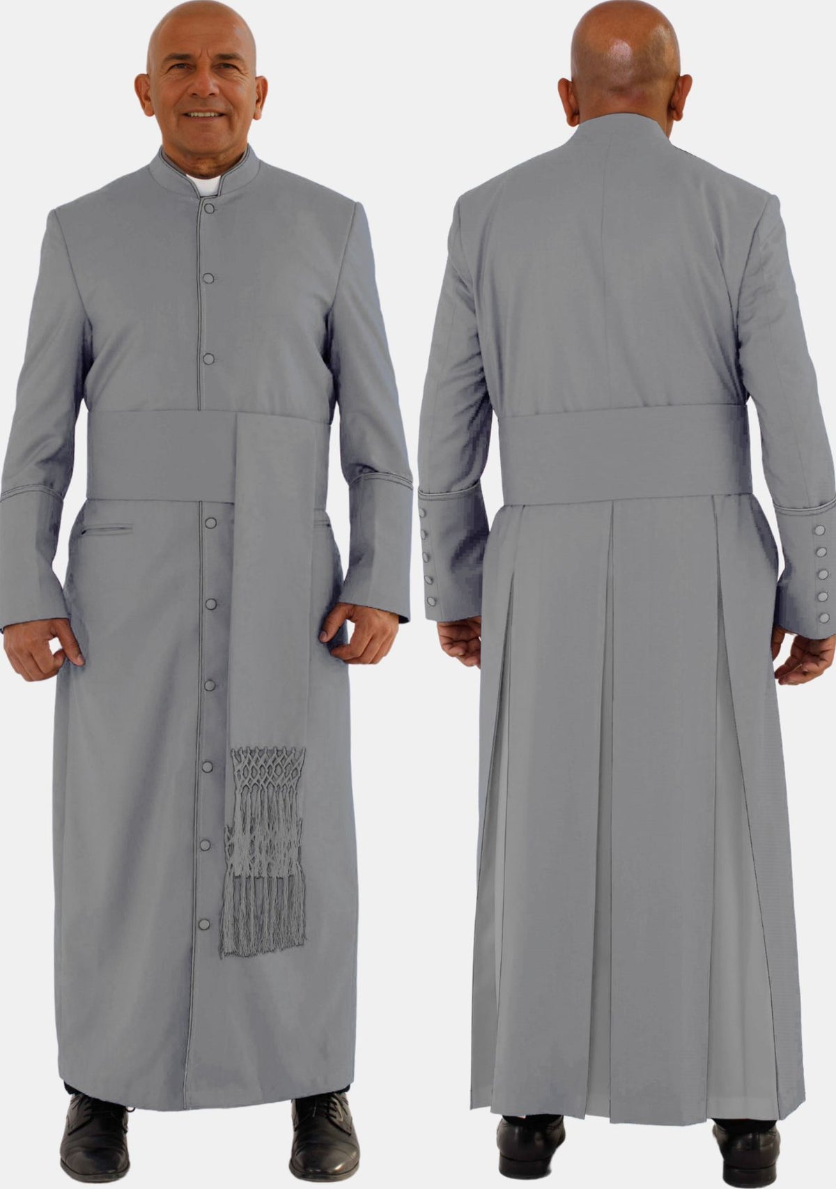 Gray Pastoral Robe for Men