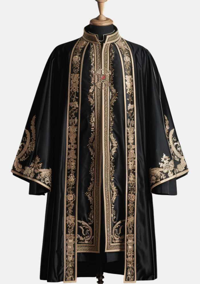 Jonas Luxurious Clergy Robe Black
