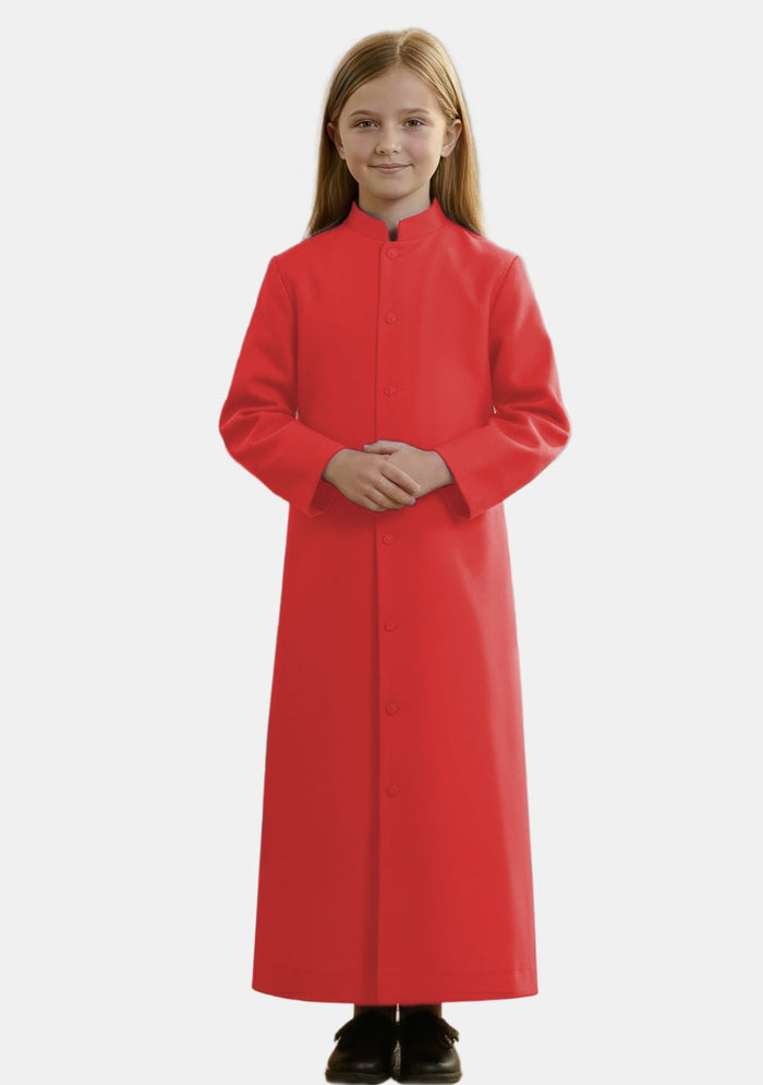 Red Altar Assistant Cassock for Girls