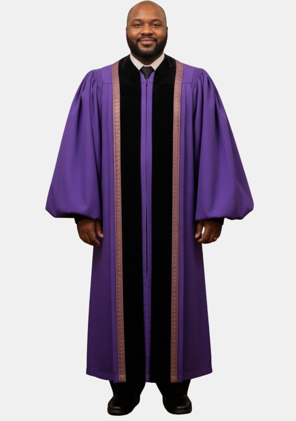 Sanctify Pulpit Robe for Men Roman Purple and Black