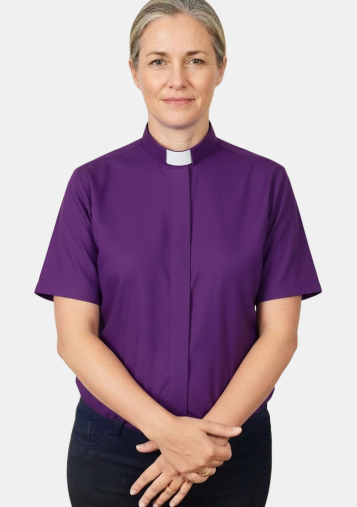 Womens Purple Clergy Shirt