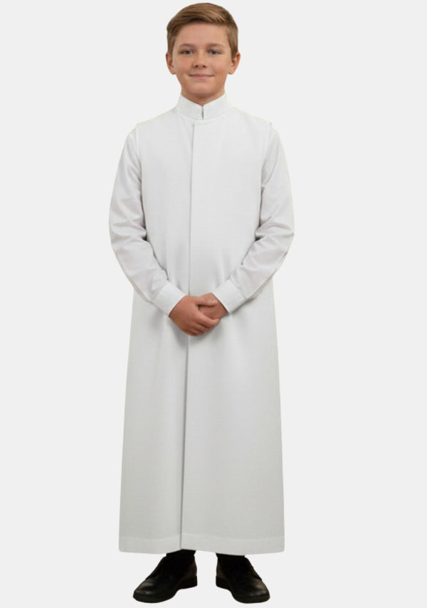 Vincent White Sleeveless Altar Boy Cassock
