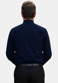 Abel Tab Collar Long Sleeve Navy Blue Clergy Shirt for Men