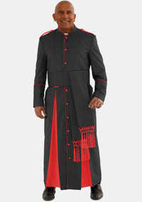 Abiud Clergy Robe for Men Black and Red
