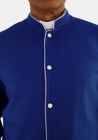 Royal Blue with White eClergys Robe for Men
