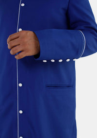 Royal Blue with White eClergys Robe for Men