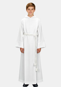 White Hooded Server Alb for Boys