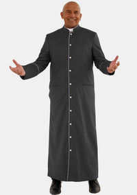Ahban Black With White eClergys Robe