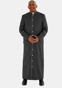 Ahban Black With White eClergys Robe