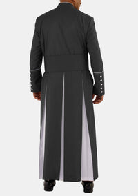 Ahban Black With White eClergys Robe
