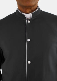 Ahban Black With White eClergys Robe