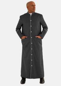 Ahban Black With White eClergys Robe