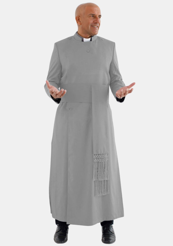 Ambrose Anglican Double Breasted Cassock Grey