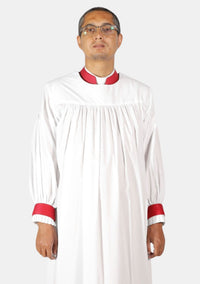 Anglican Rochet with Red Cuffs