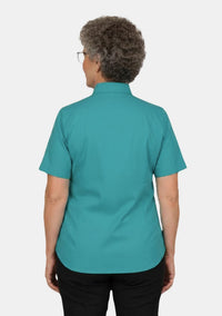 Aquilina Tab Colla Clergy Shirt for Women Opaque Blue