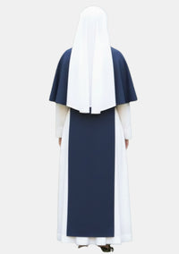 Arabella White Sister Habit with Navy Blue Scapular