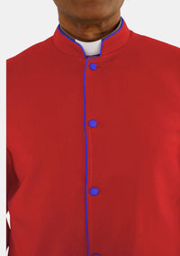 eClergys Red Robe with Royal Blue Trim for Men