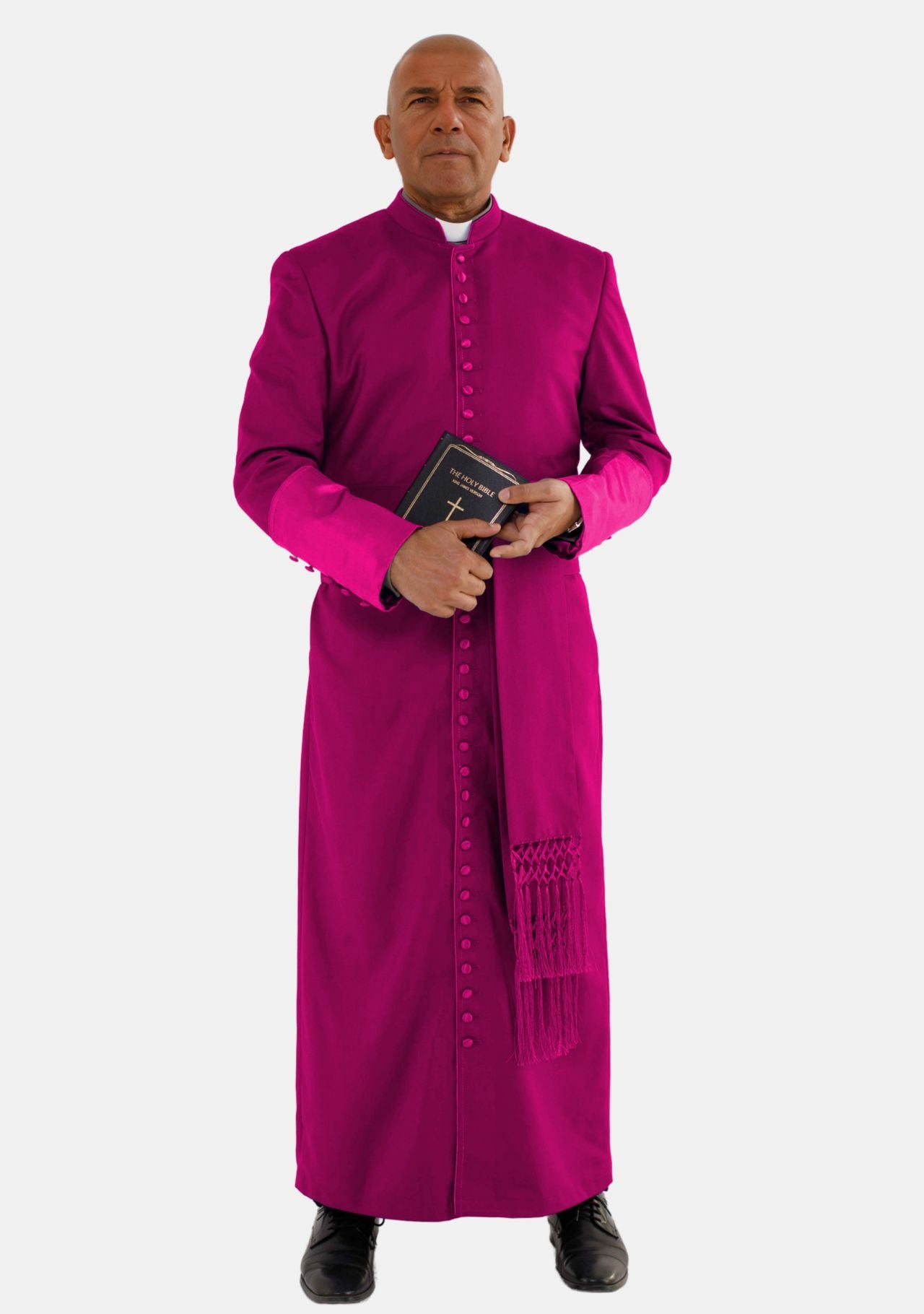 Red Purple Roman Cassock with with Inner Pockets and Silk Details ...