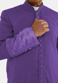 Balthasar Roman Purple Cassock for Men with Satin Cuffs
