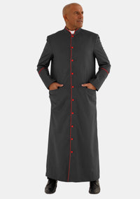 Bigtha Black with Red eClergy Robe for Men