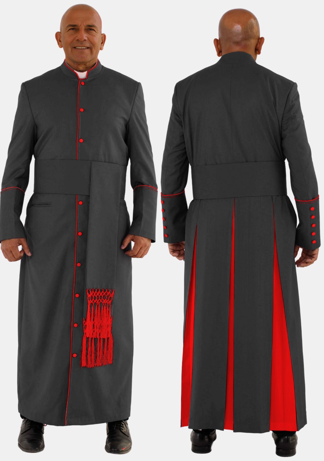 Men Black with Red eClergy Robe for Cardinal – eClergys