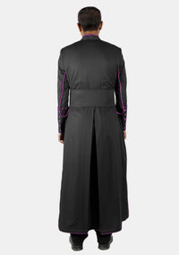 Archie House Cassock for Men Black and Red Purple