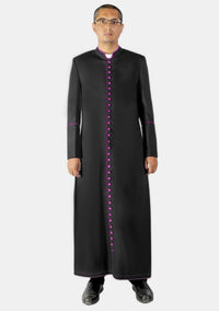 Archie House Cassock for Men Black and Red Purple