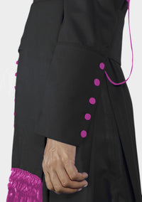 Archie House Cassock for Men Black and Red Purple
