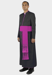 Archie House Cassock for Men Black and Red Purple
