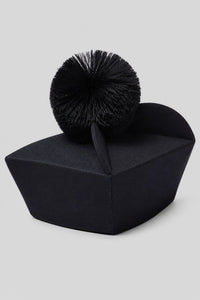 Black Biretta Cap