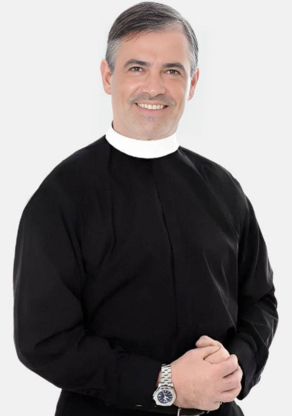 Black Clergy Shirt Full Collar