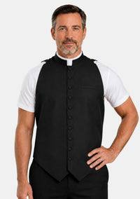 Boaz Roman Collar Clergy Vest Front for Men