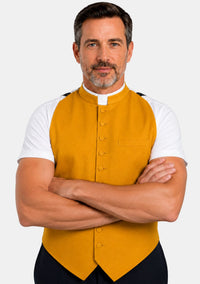 Boaz Roman Collar Clergy Vest Front for Men
