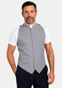 Boaz Roman Collar Clergy Vest Front for Men