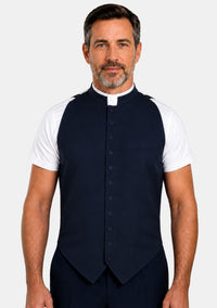 Boaz Roman Collar Clergy Vest Front for Men