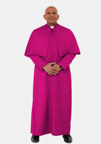 Caius Bishop Roman Cassock with Shoulder Cape for Men