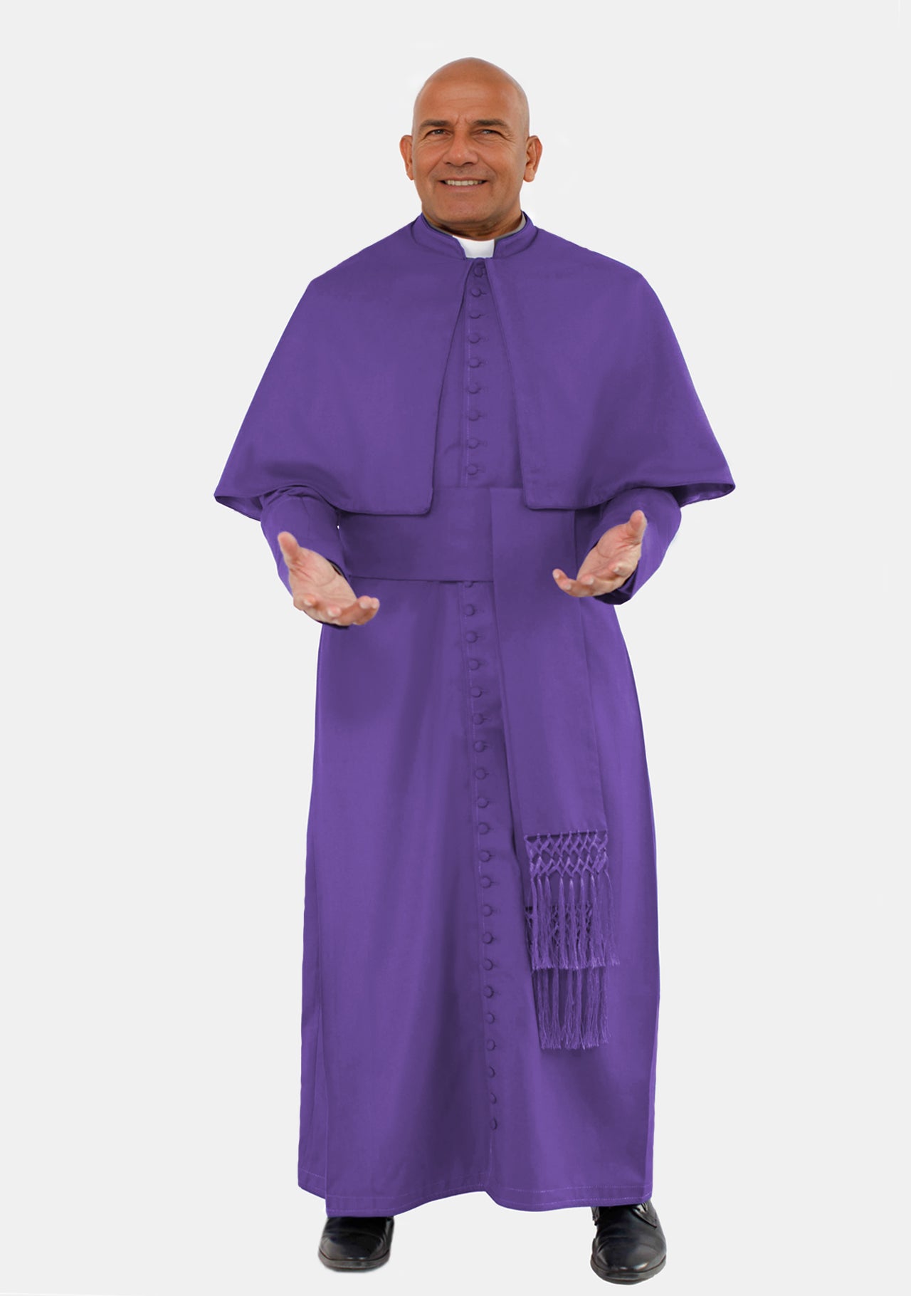 Bishop Roman Cassock with Shoulder Cape for Men – eClergys