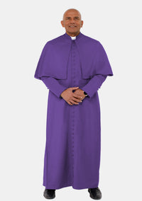 Caius Bishop Roman Cassock with Shoulder Cape for Men