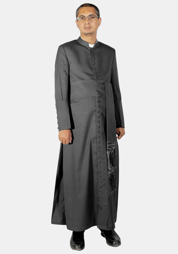 Celestial Black Roman Cassock for Men