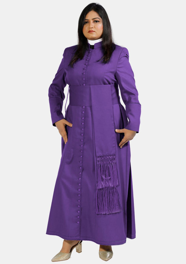 Celestial Siren Ladies Roman Purple Cassock 33 Buttons