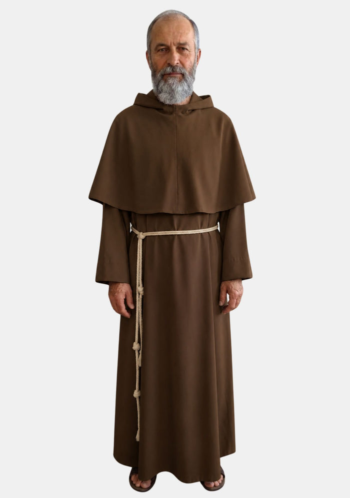Celtic Carmelite Monk Habit with Flowing Hood Capuche