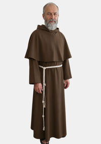 Celtic Carmelite Monk Habit with Flowing Hood Capuche