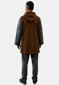 Charity Work Monastic Short Scapular with Hooded Cowl