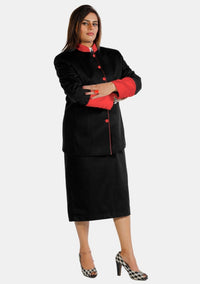 eClergy's Skirt Suits Black Red