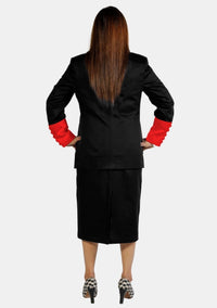 eClergy's Skirt Suits Black Red