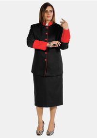 eClergy's Skirt Suits Black Red
