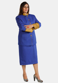 eClergy's Royal Blue Clerical Skirt Suit