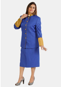eClergy's Royal Blue Clerical Skirt Suit